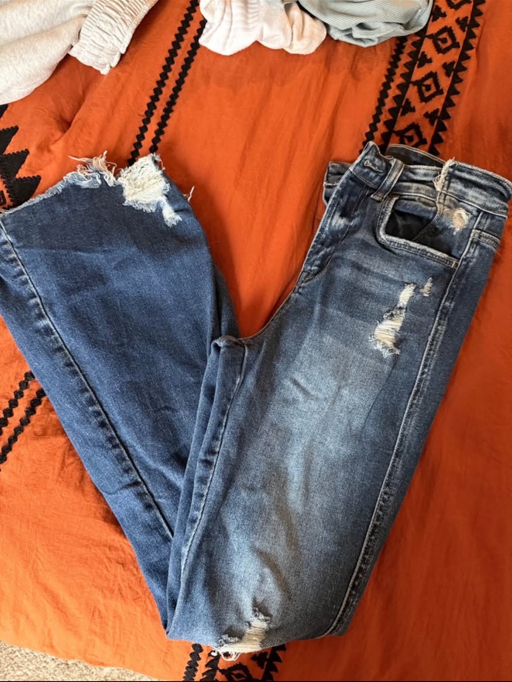 Flying Monkey Distressed Skinny Jeans - Blue